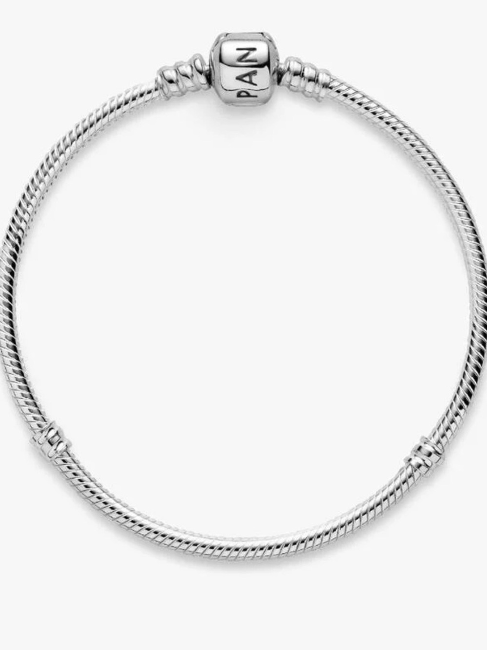 Pandora Sterling Silver Snake Chain Charm Bracelet - Silver